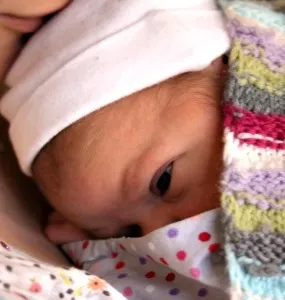 A sleeping baby, a new story to celebrate